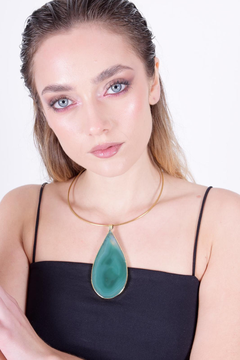 Collar Agata Verde