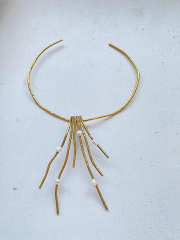 Collar Rama Perlas Aro